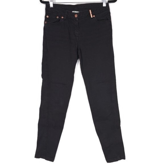 KENZO PARIS JUNGLE Women's Black Jeans Size 38 Zip Hem US 6-7 - Picture 1 of 13